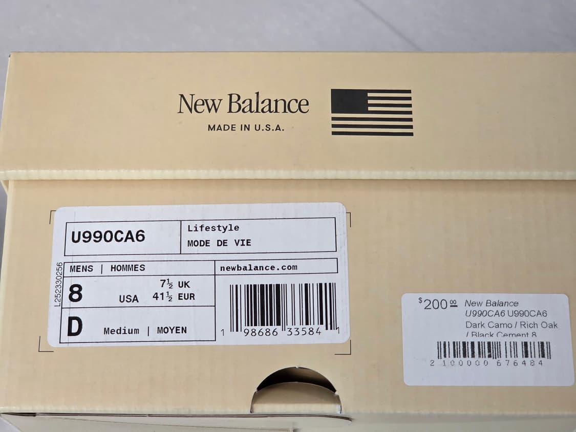 뉴발란스 990v6 다크 카모 리치 오크 상품이미지6