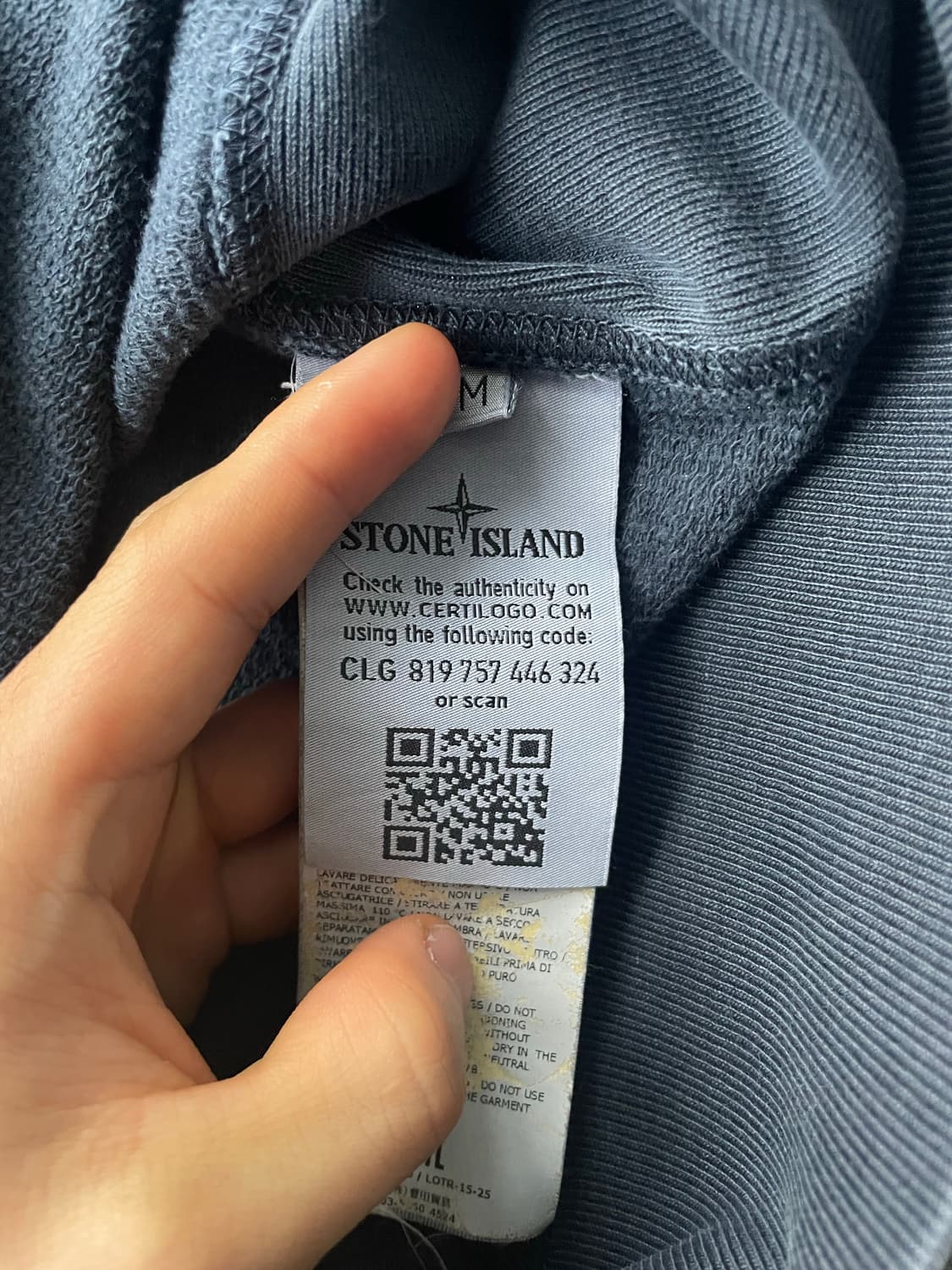 스톤아일랜드 잉크 블루 맨투맨 급처 상품이미지5