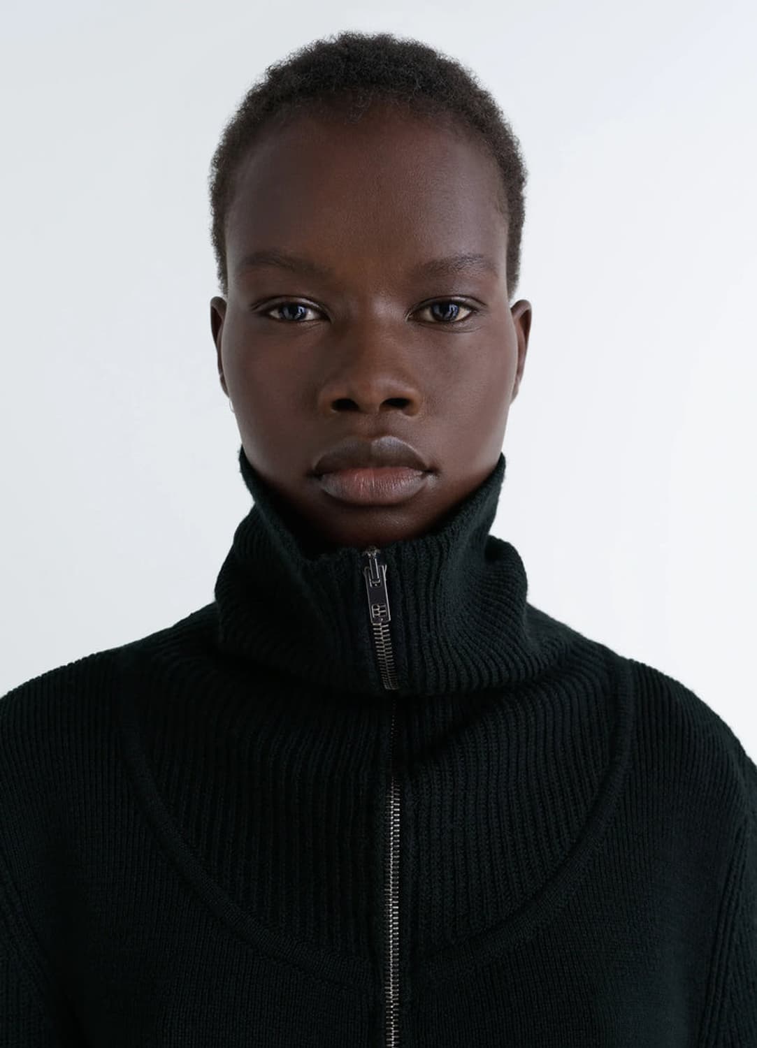[XS,S,M]르메르 25fw 립 ZIPPED SWEATER/블랙 상품이미지3