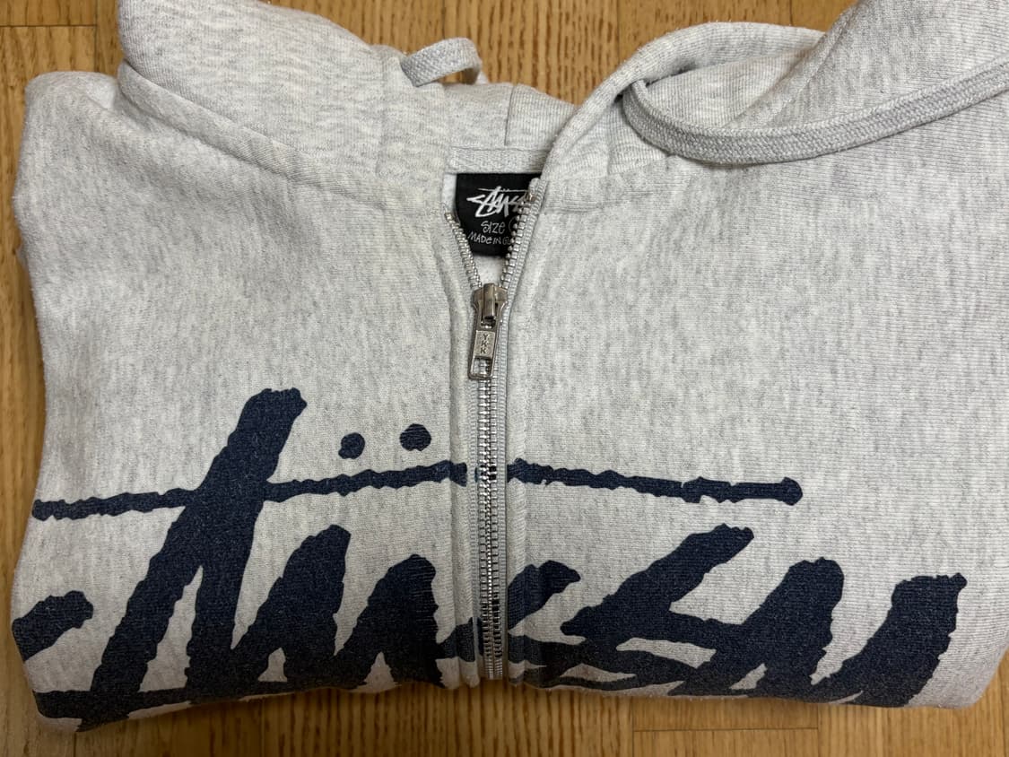 스투시 스탁 후드집업 애쉬헤더 L 상품이미지7