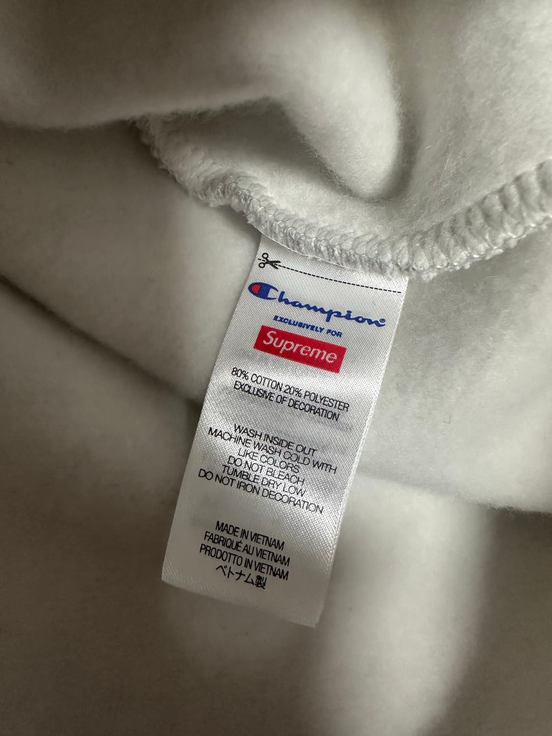 슈프림 x 챔피온 집업 후드 스웨트셔츠 애쉬 그레이 24ss XL 상품이미지4