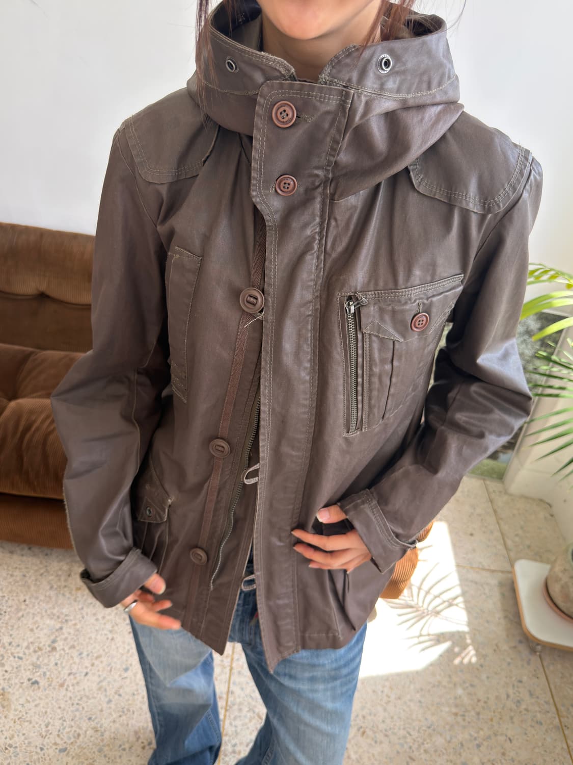 DIESEL 왁스 후디 헌팅 필드자켓 상품이미지2