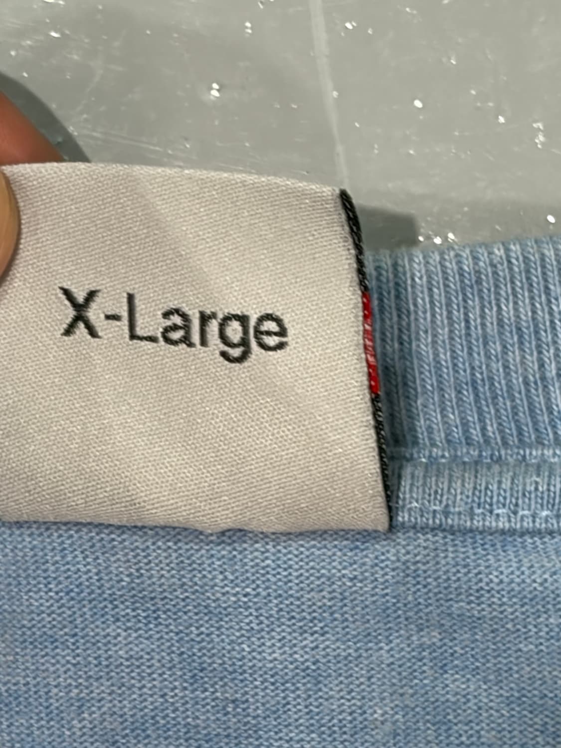엑스라지(XLARGE) 라이트 블루 포켓 티셔츠 상품이미지5