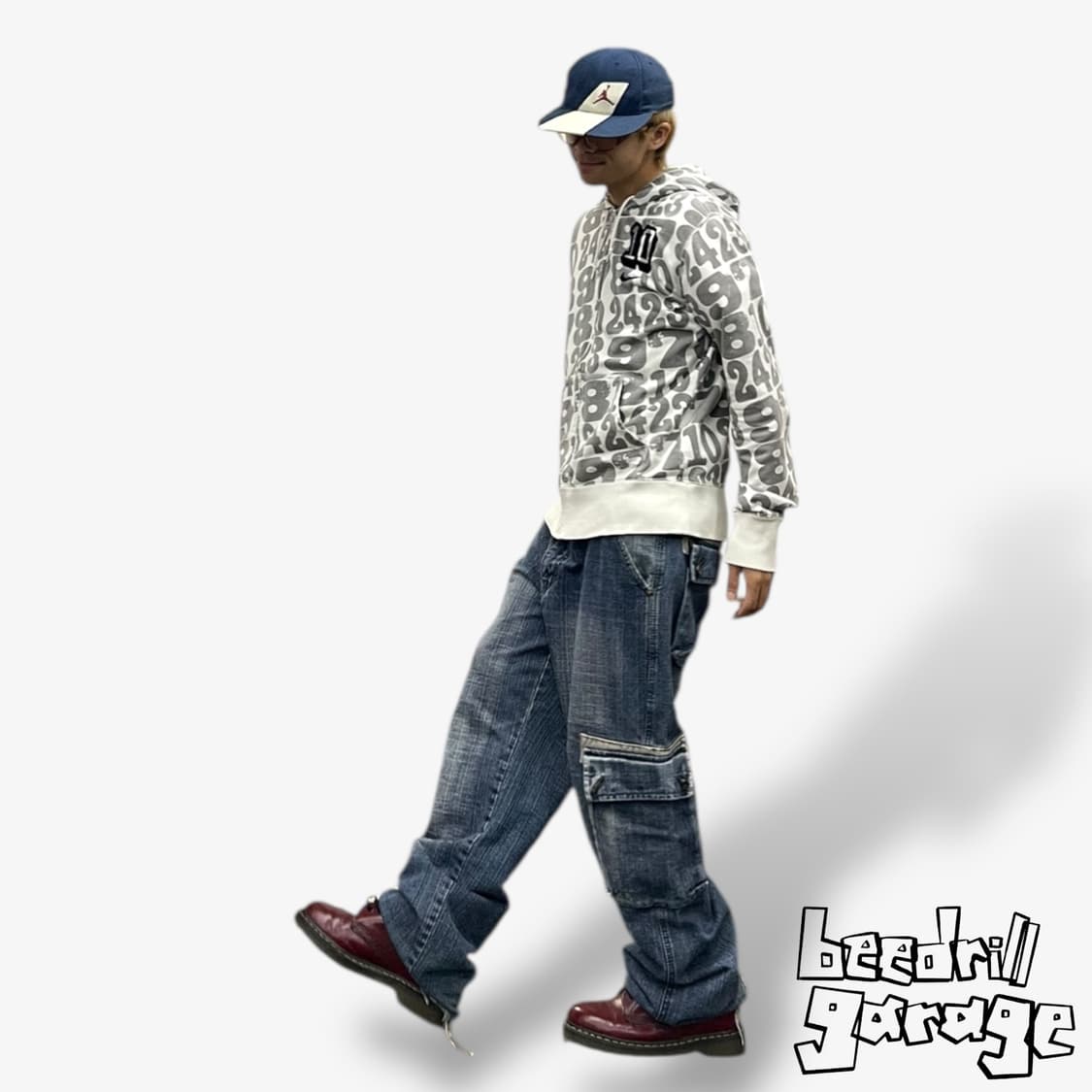 나이키 숫자 패턴 후드집업 상품이미지1