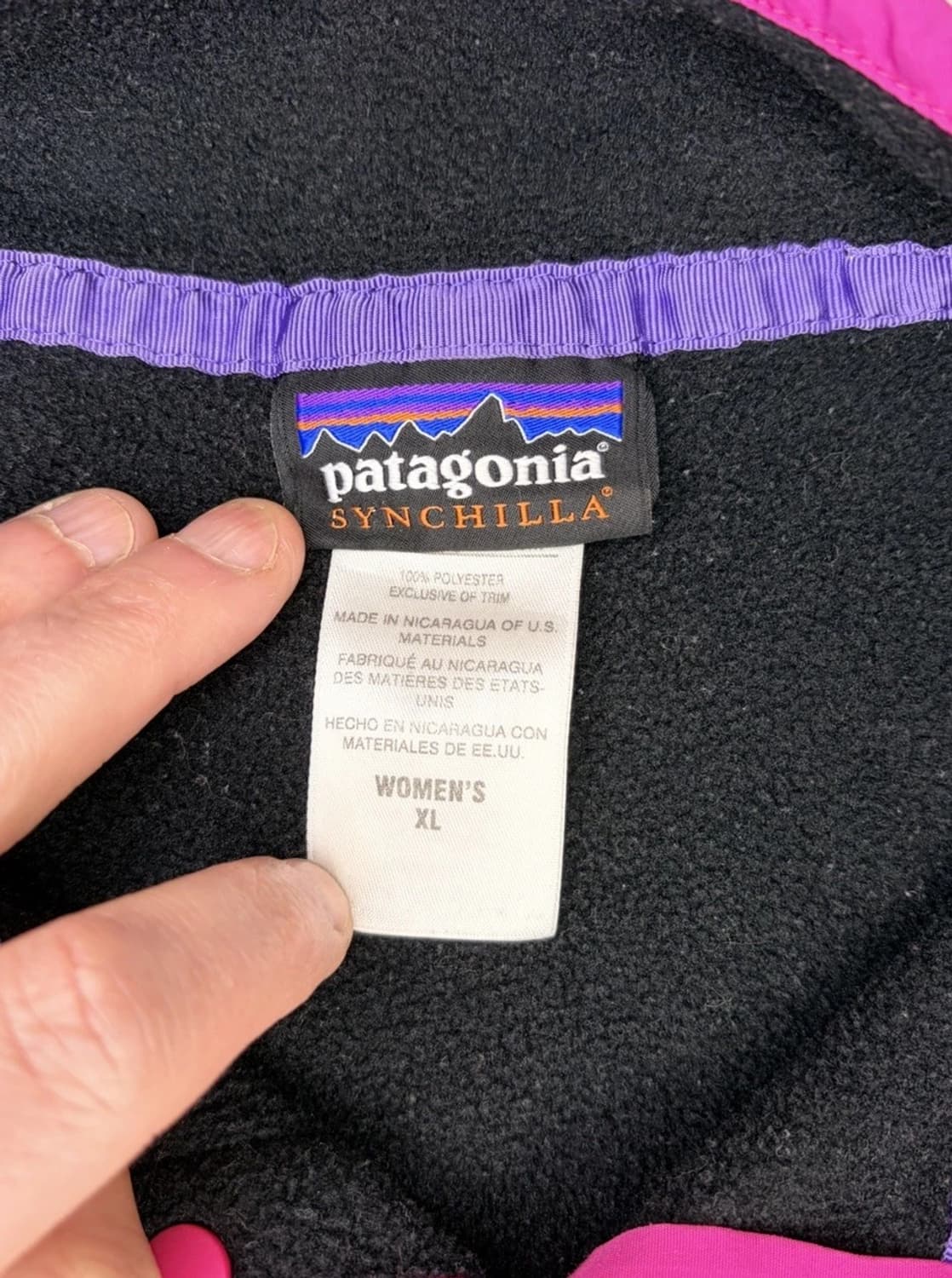 14FW 파타고니아 신칠라 스냅-T 블랙/핑크 상품이미지4