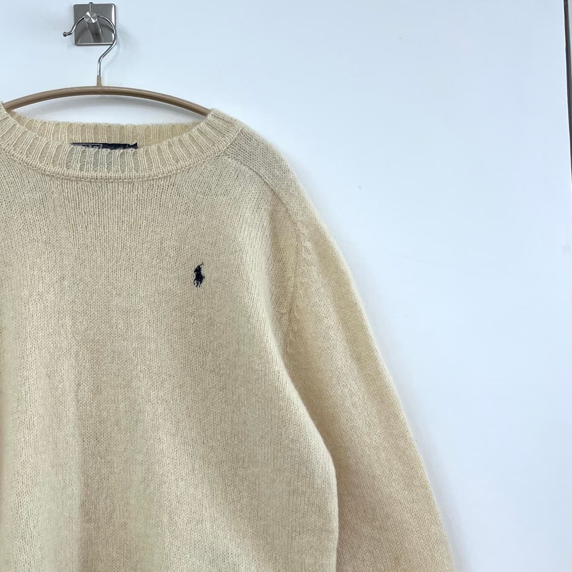 폴로 랄프로렌 네이비 포니 아이보리 울 니트 상품이미지4