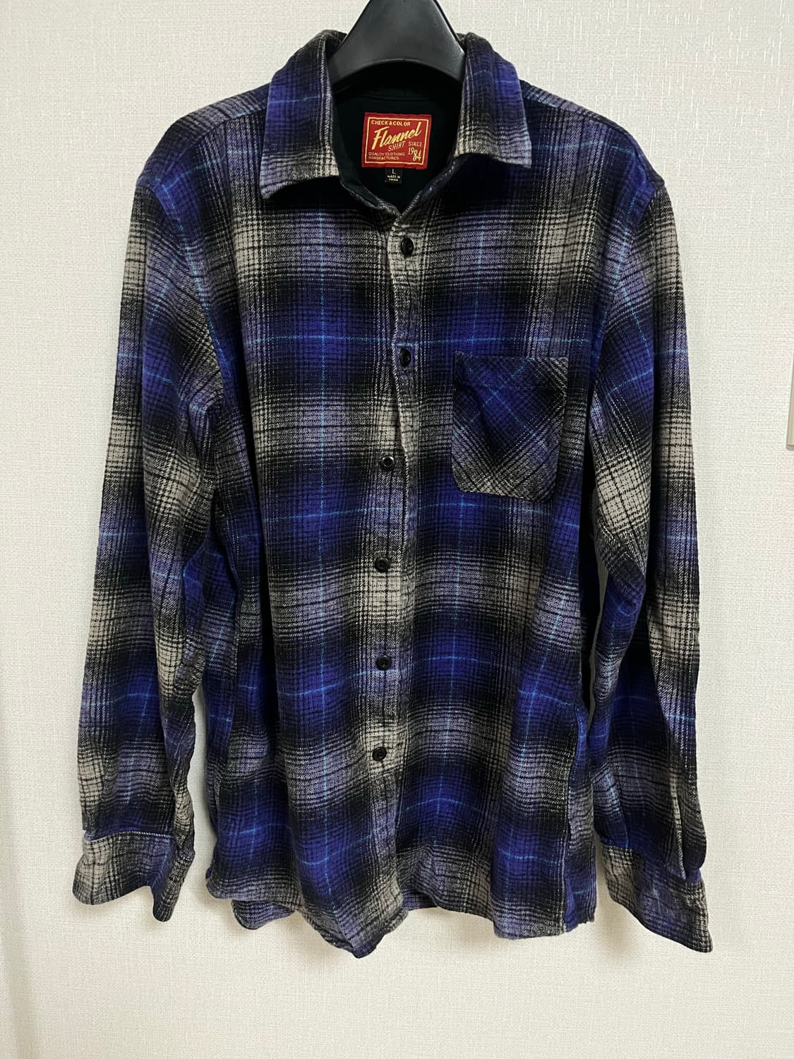 유니클로 플란넬 체크 셔츠 L 상품이미지1