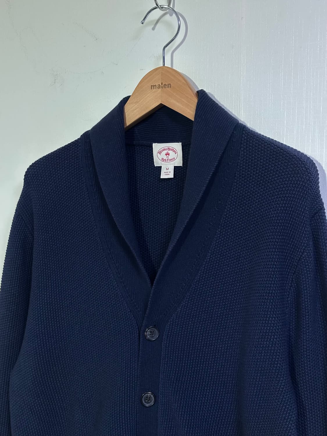 브룩스브라더스 숄 카라 가디건 M/100/네이비 상품이미지1