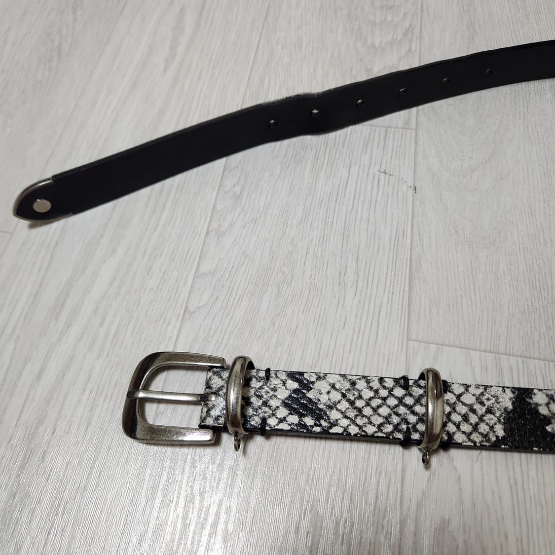 메종미네드 뱀피 패턴 벨트 29~34인치 상품이미지2