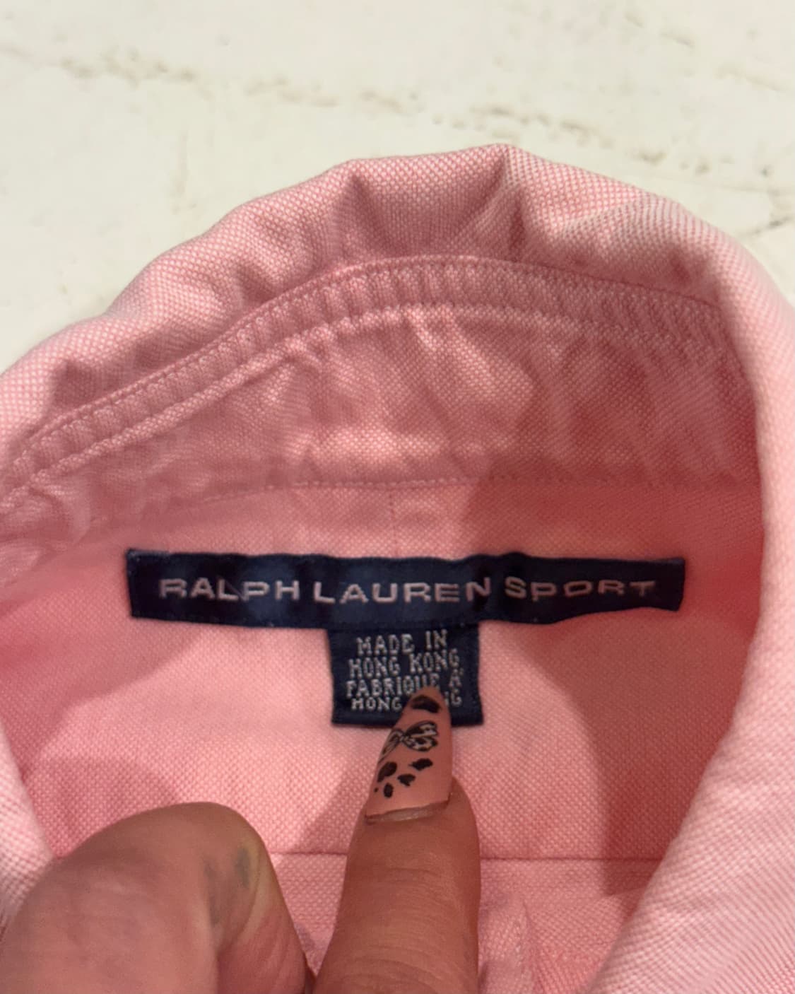 폴로 여성 핑크 솔리드 셔츠 상품이미지3