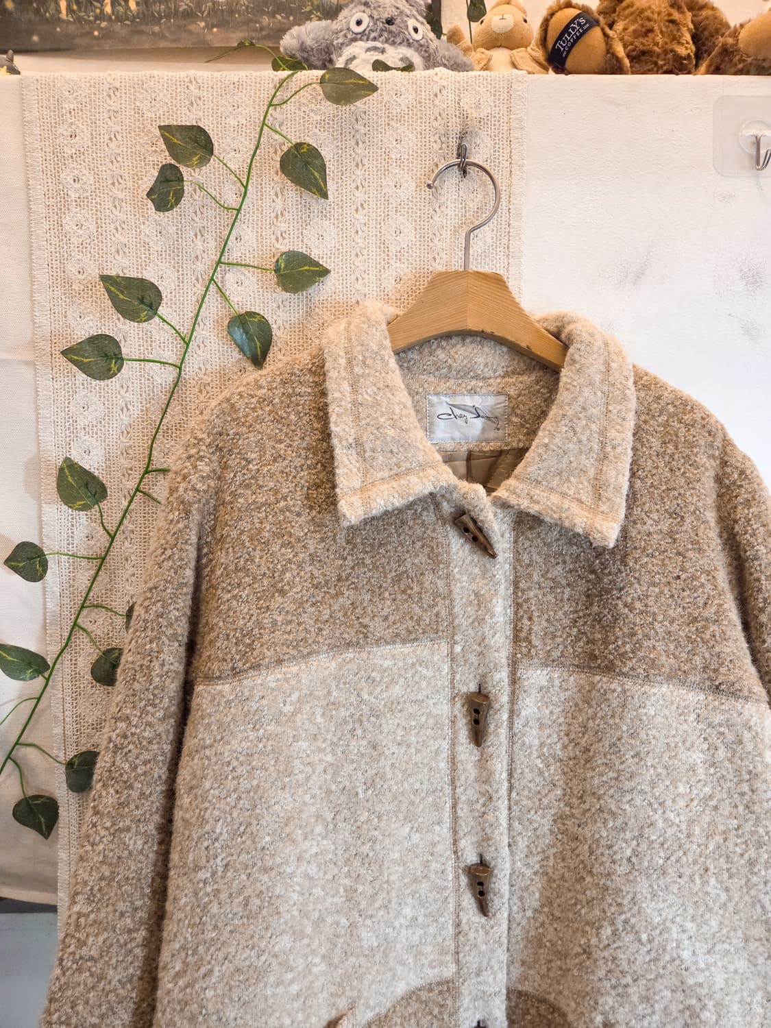 토글 버튼 보송보송 코트 상품이미지2