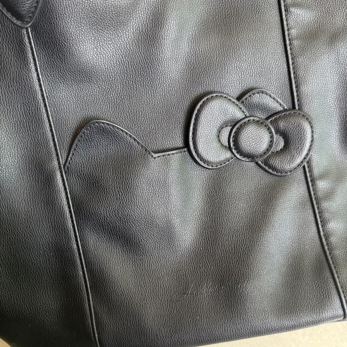 데빌 헬로키티 블랙 가죽 가방 갸루 대대장 상품이미지4