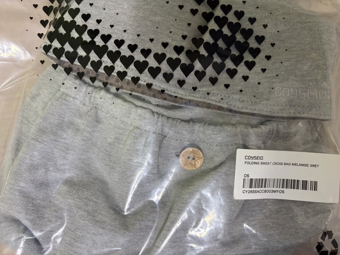 택포) 코이세이오 폴딩 스웻 크로스 백 멜란지 그레이 상품이미지2