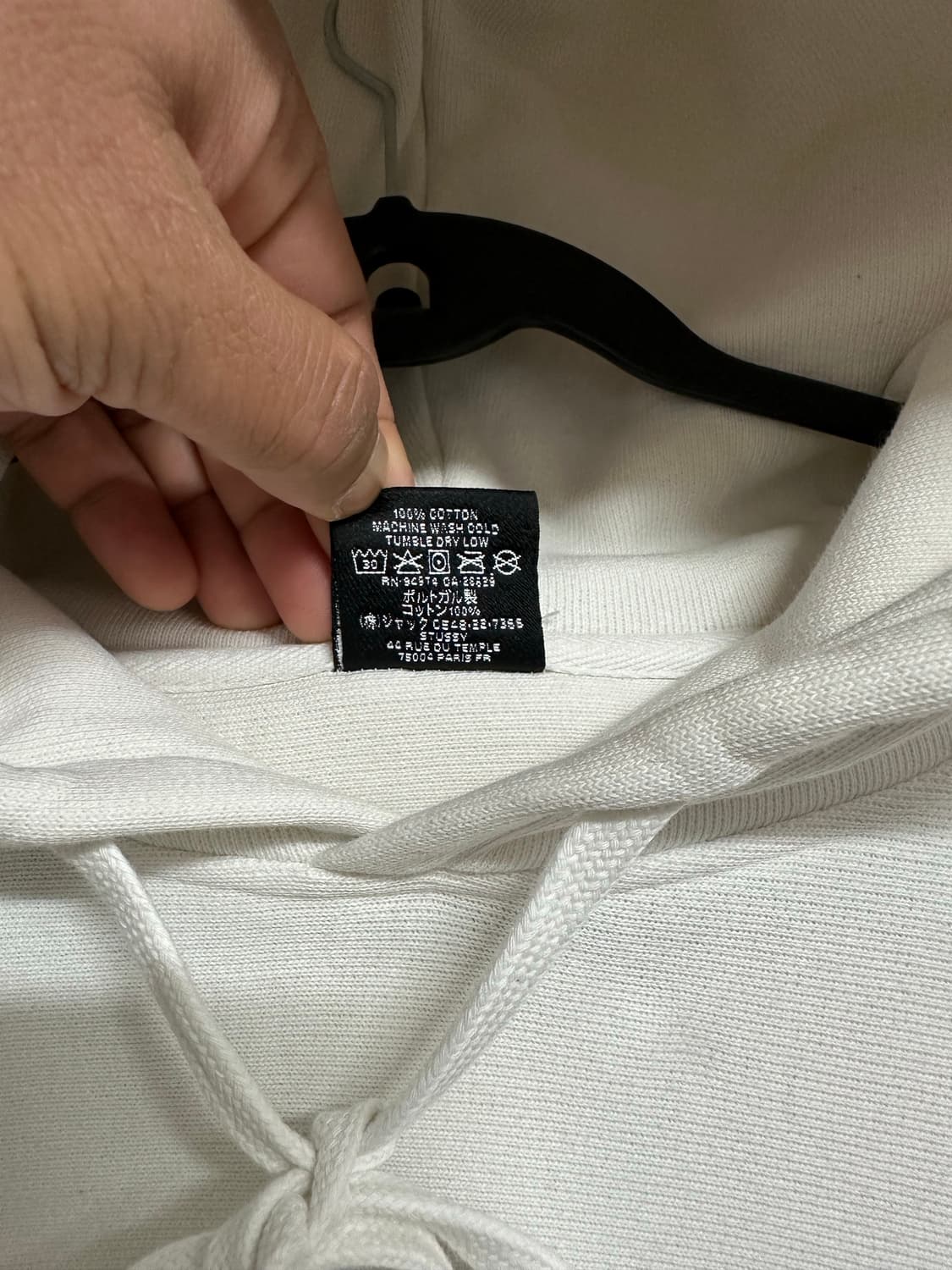 스투시 월드투어 화이트 후드티 상품이미지8