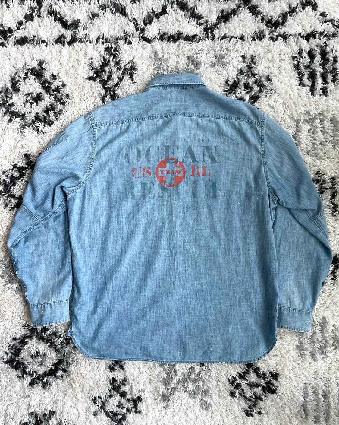 폴로 랄프로렌 해군 샴브레이 셔츠 폴로야상 폴로퍼티그 상품이미지6