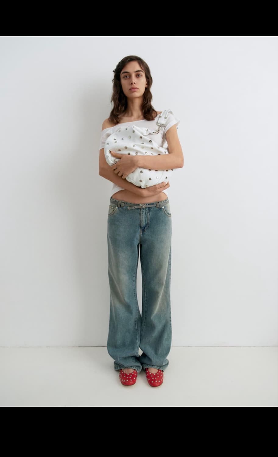 기마구아스 폴라 Paula 스터드백 화이트 상품이미지5