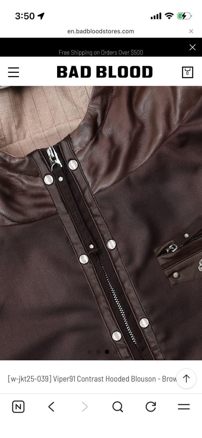 Viper91 Contrast Hooded Blouson 상품이미지3