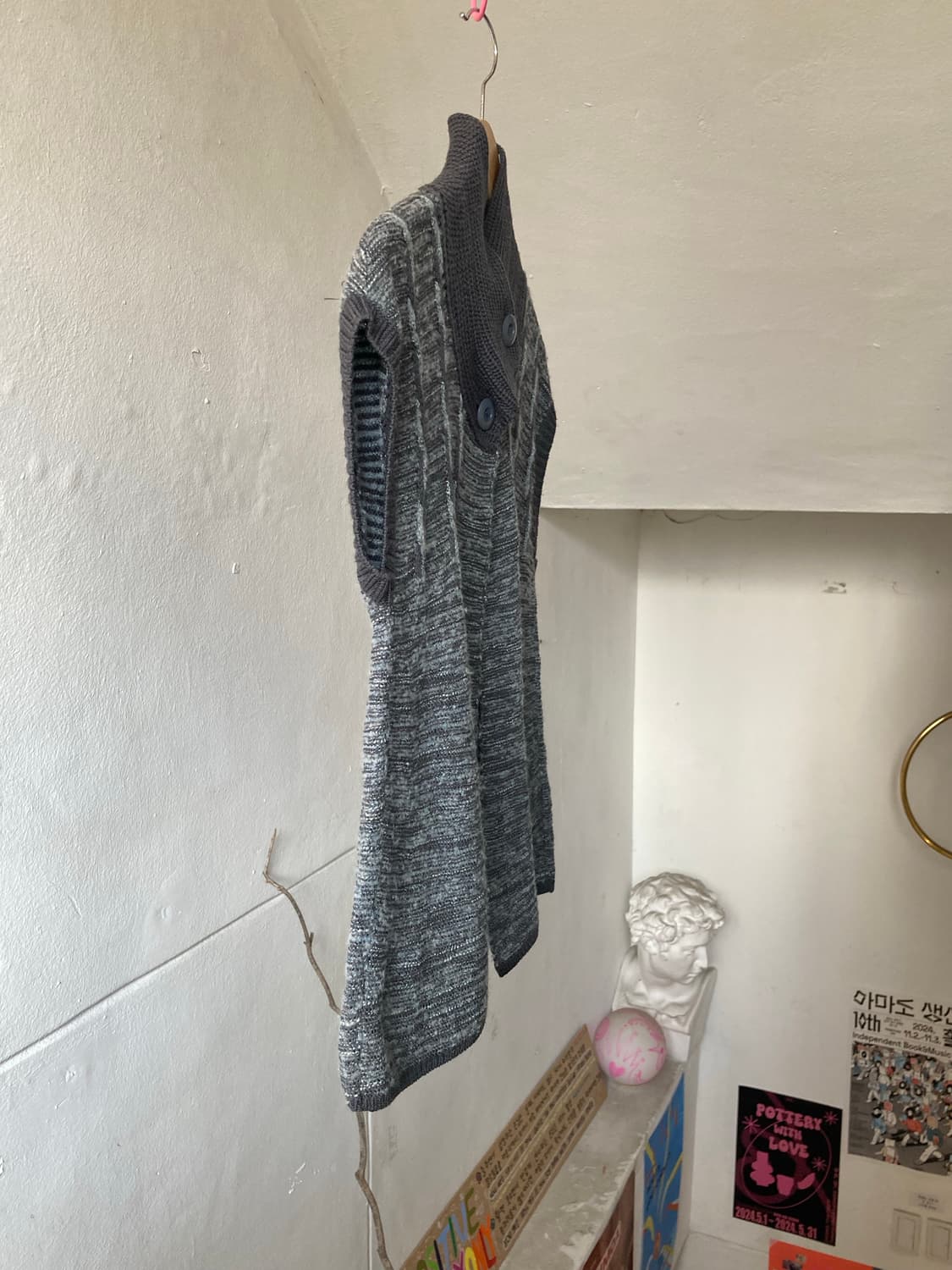 울 79% 레이어드 반팔 니트 상품이미지5