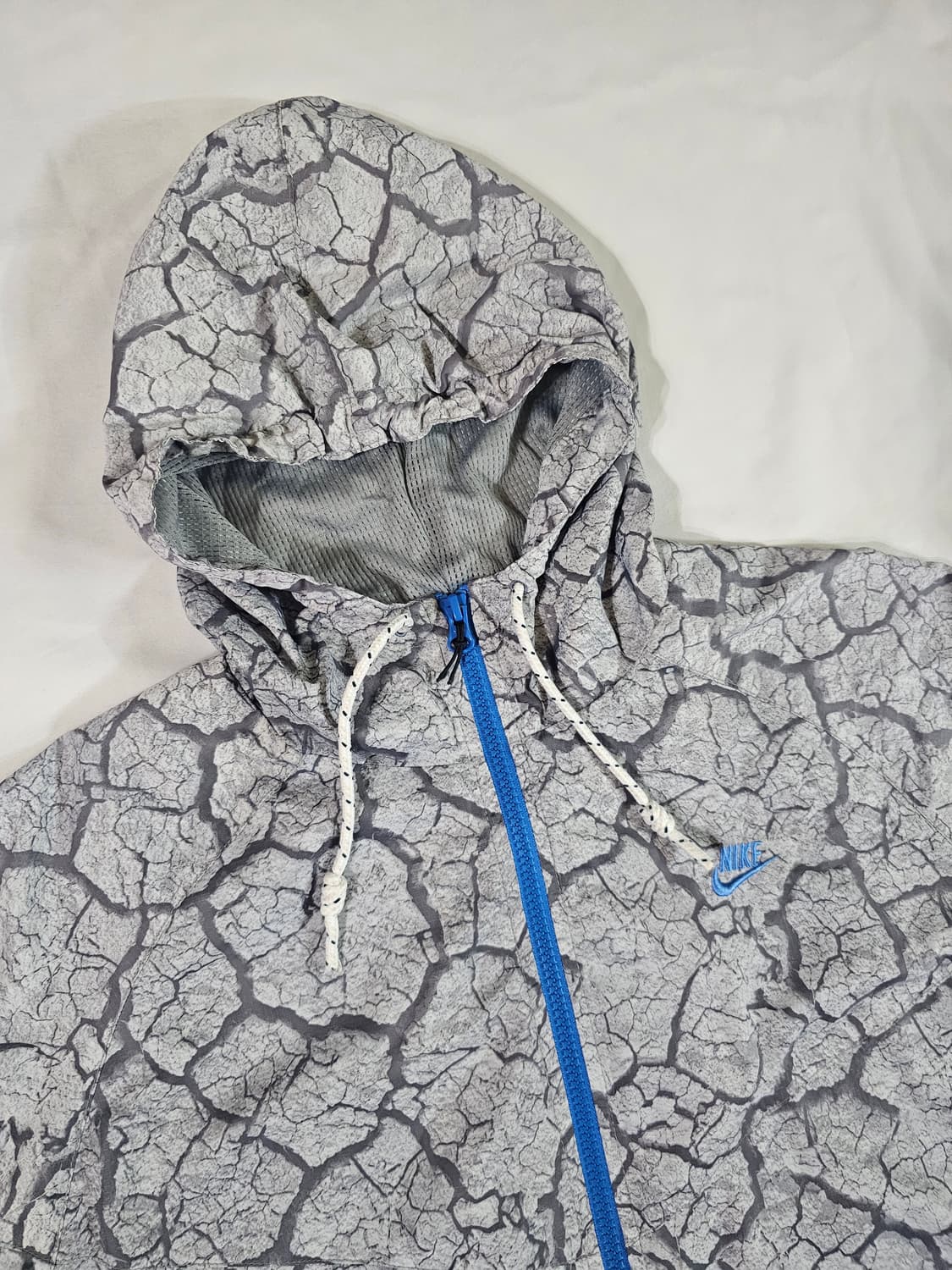 [95] 00s 빈티지 나이키 크랙 패턴 후드 윈드브레이커 바람막이 점퍼 상품이미지2