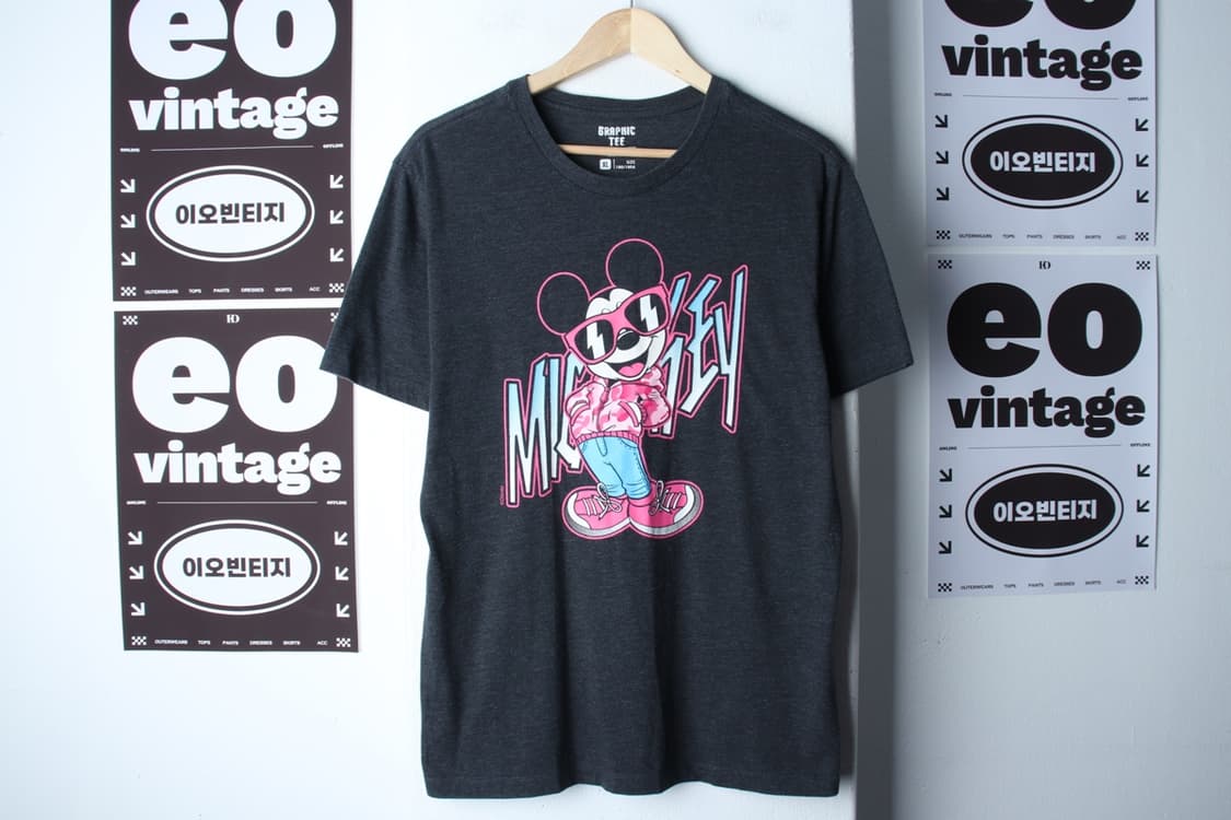 (XL-2XL) 브랜드빈티지 반팔 티셔츠 미키마우스 그래픽-H33028 상품이미지2