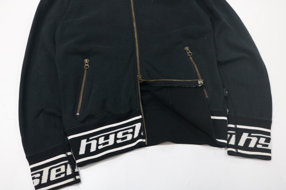 히스테릭글래머 빅 로고 시보리 배색 풀집업 져지 상품이미지5