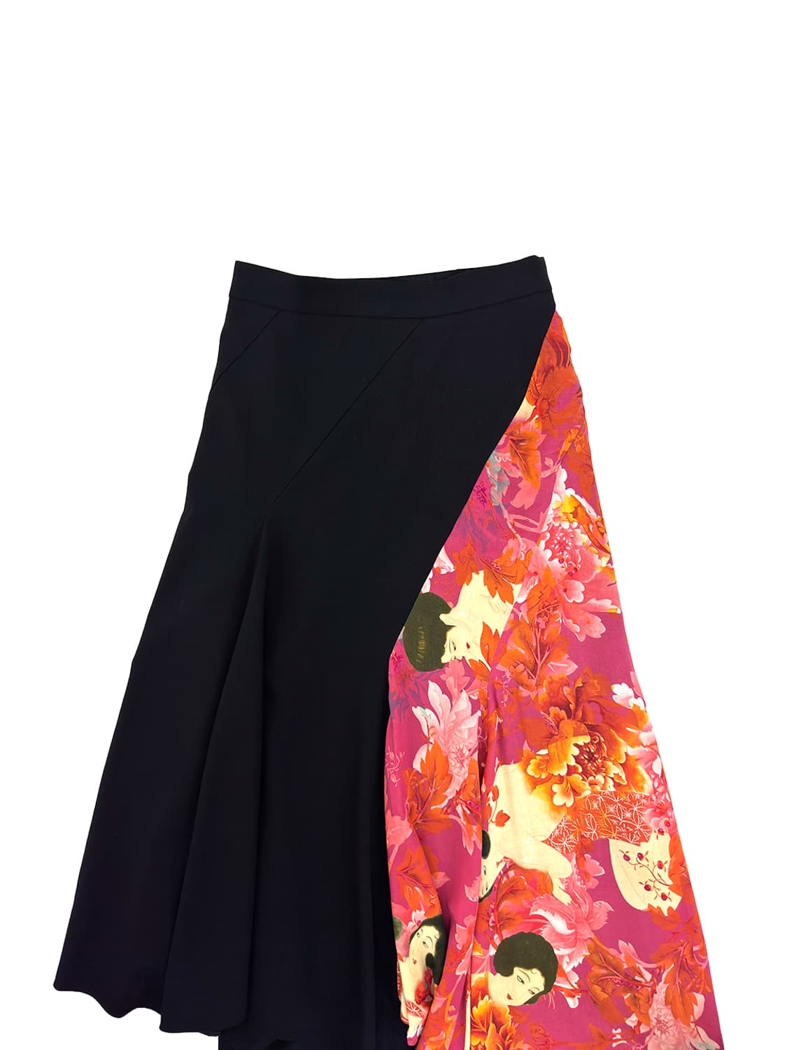 Y’s Asymmetrical Geisha Print Skirt 상품이미지5