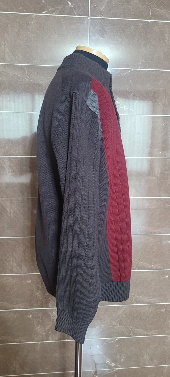 (남성여유100사이즈)인디안 반집업 니트(모100 상품이미지3