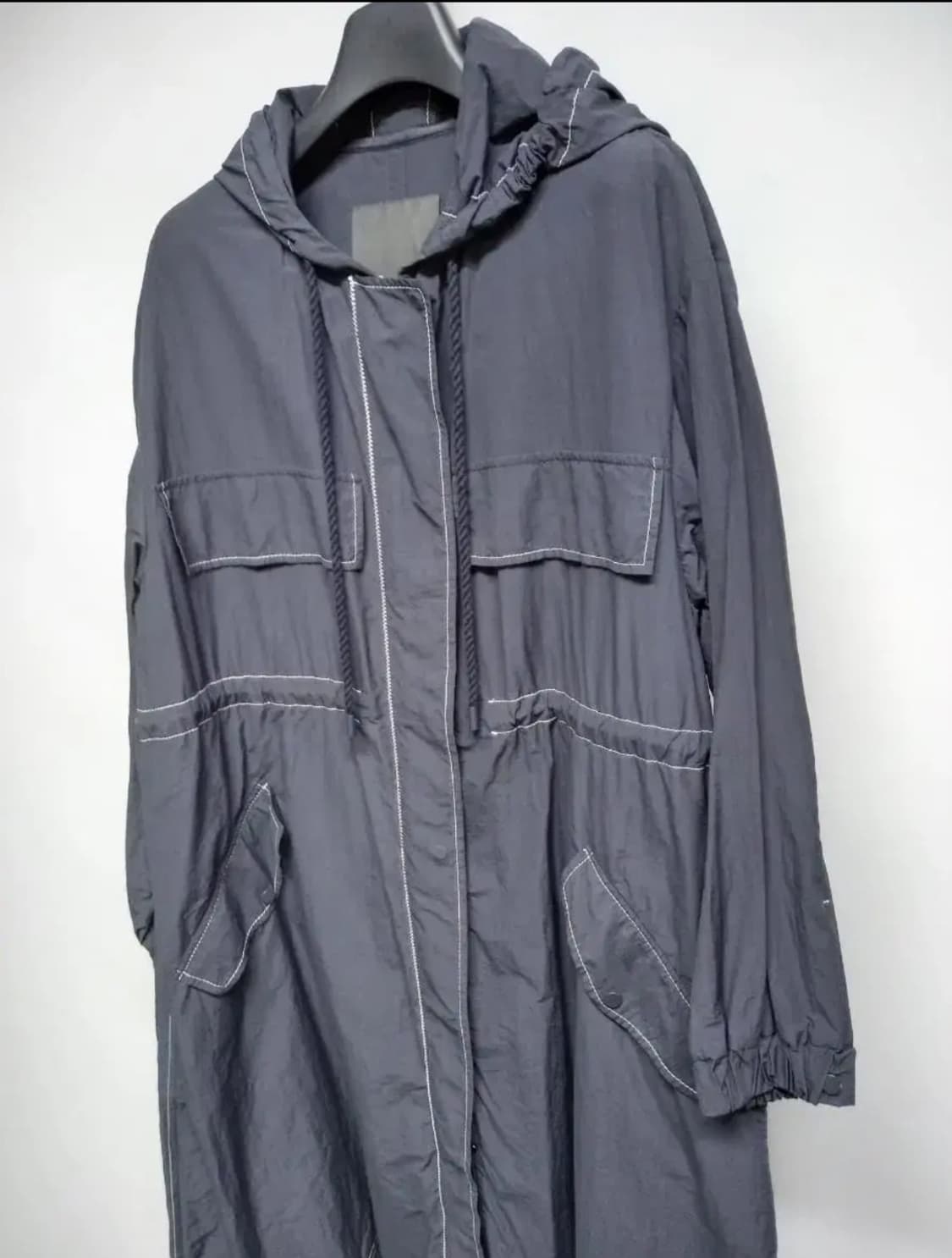 데코 춘추 홀겹 후드 얇은포코노 롱 바람막이 F 상품이미지6