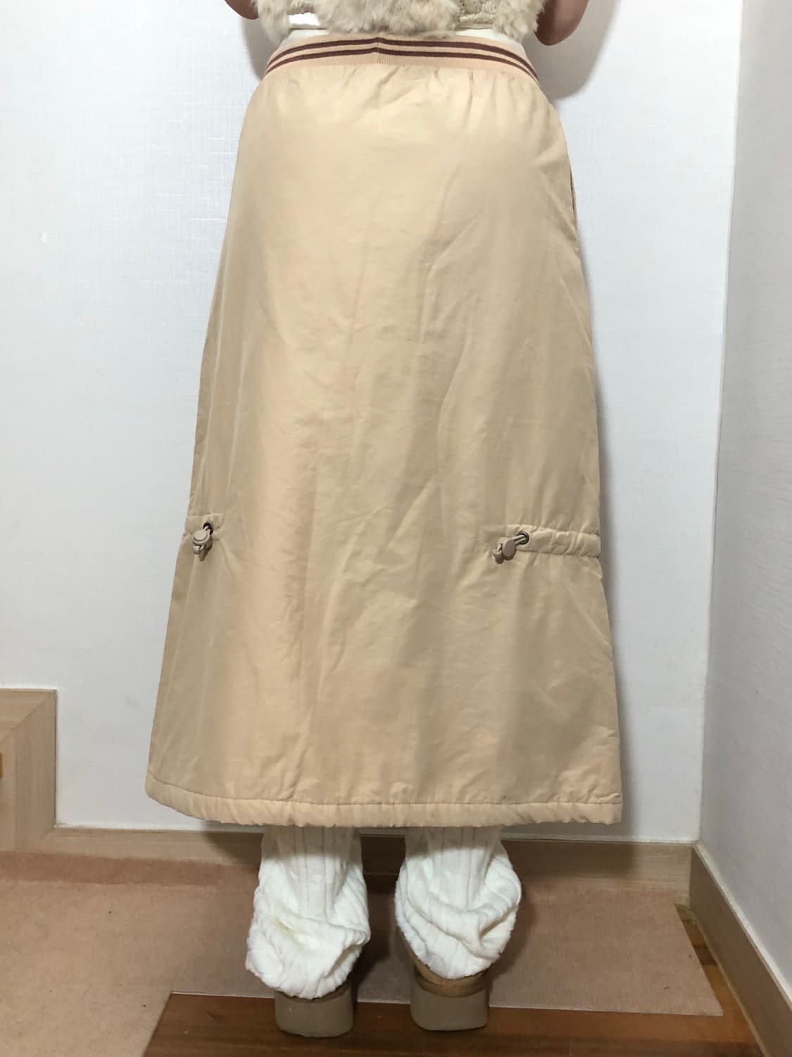 빈티지 헬로키티 베이지 롱 스커트 상품이미지8