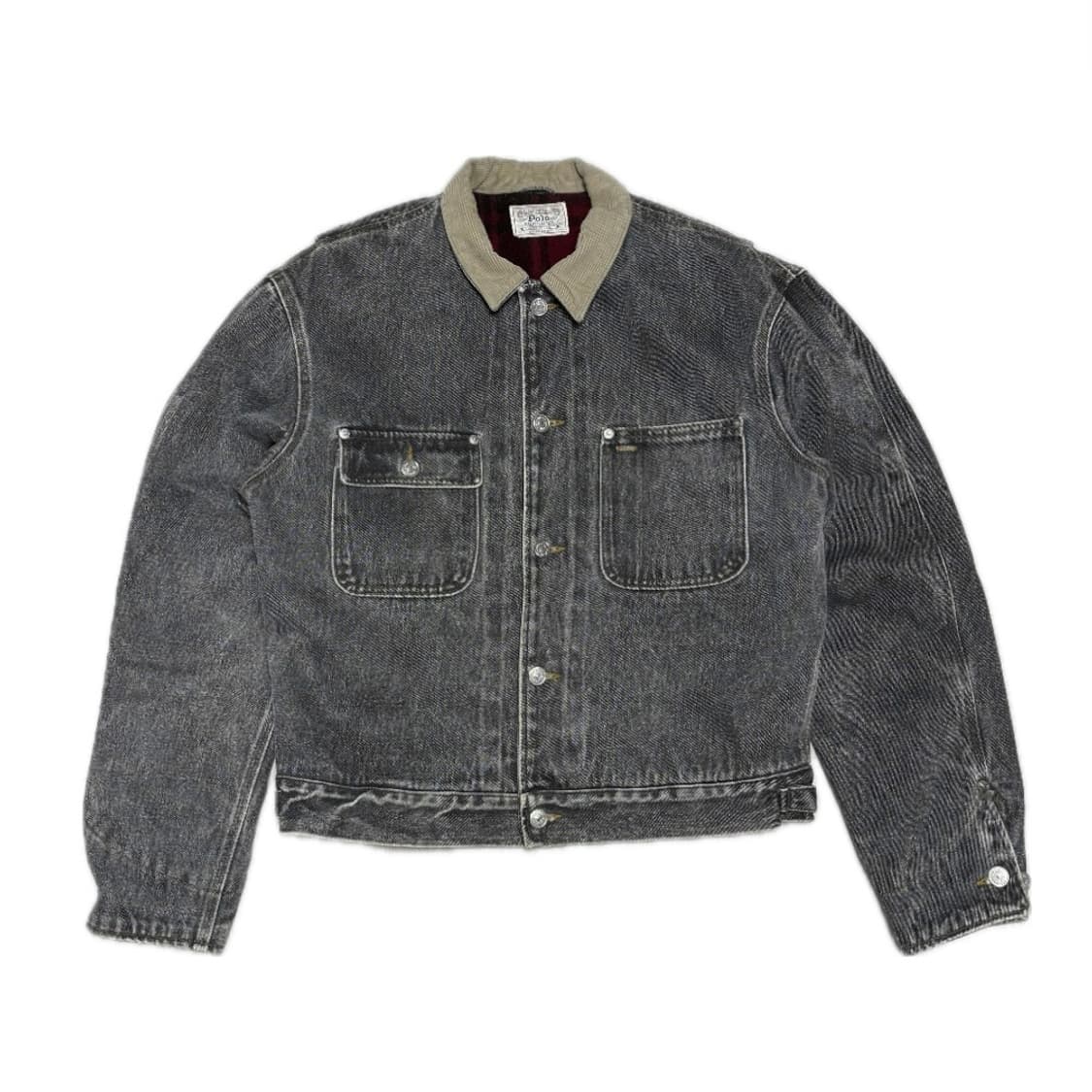 🇺🇸 90s 폴로 덩가리 데님 자켓 블랙 상품이미지3