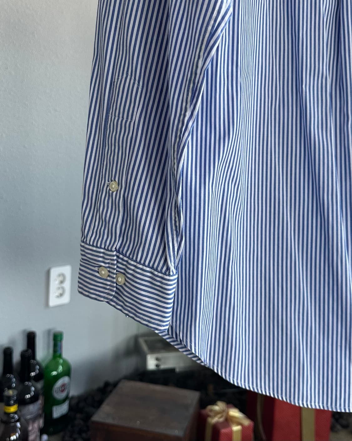 [M]폴로 랄프로렌 클래식핏 블루 스트라이프 셔츠 상품이미지6