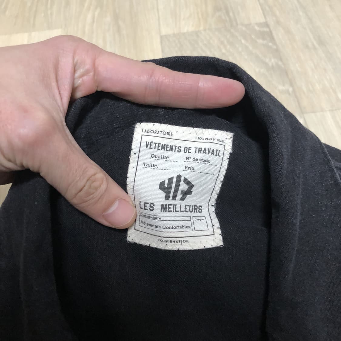 (L) 새상품 417 by EDIFICE 에디피스 1st 흑청 데님 셔츠 상품이미지2