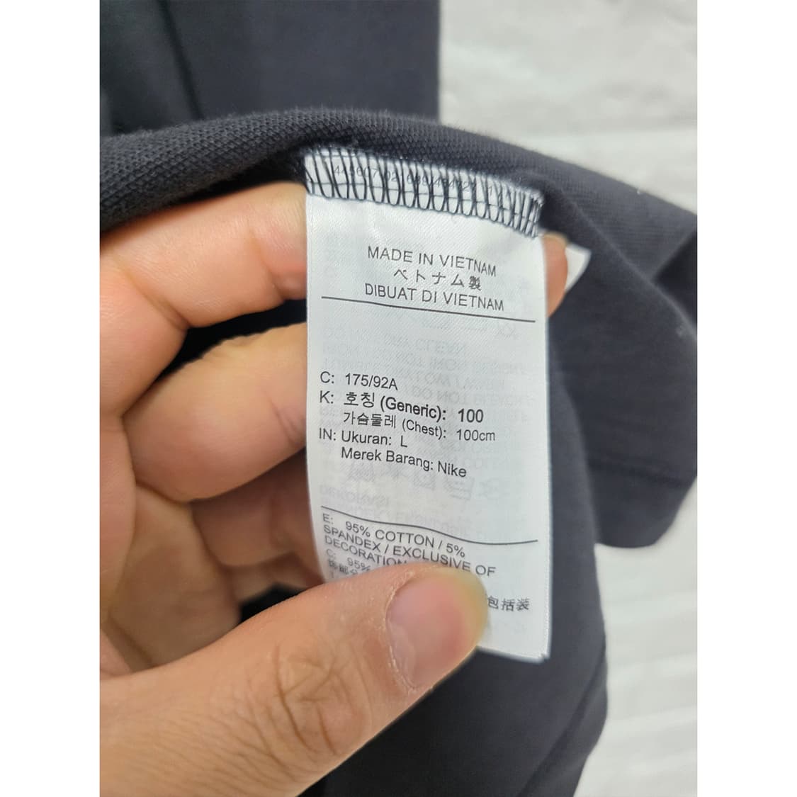 나이키 검정 반팔 카라티 L 상품이미지3