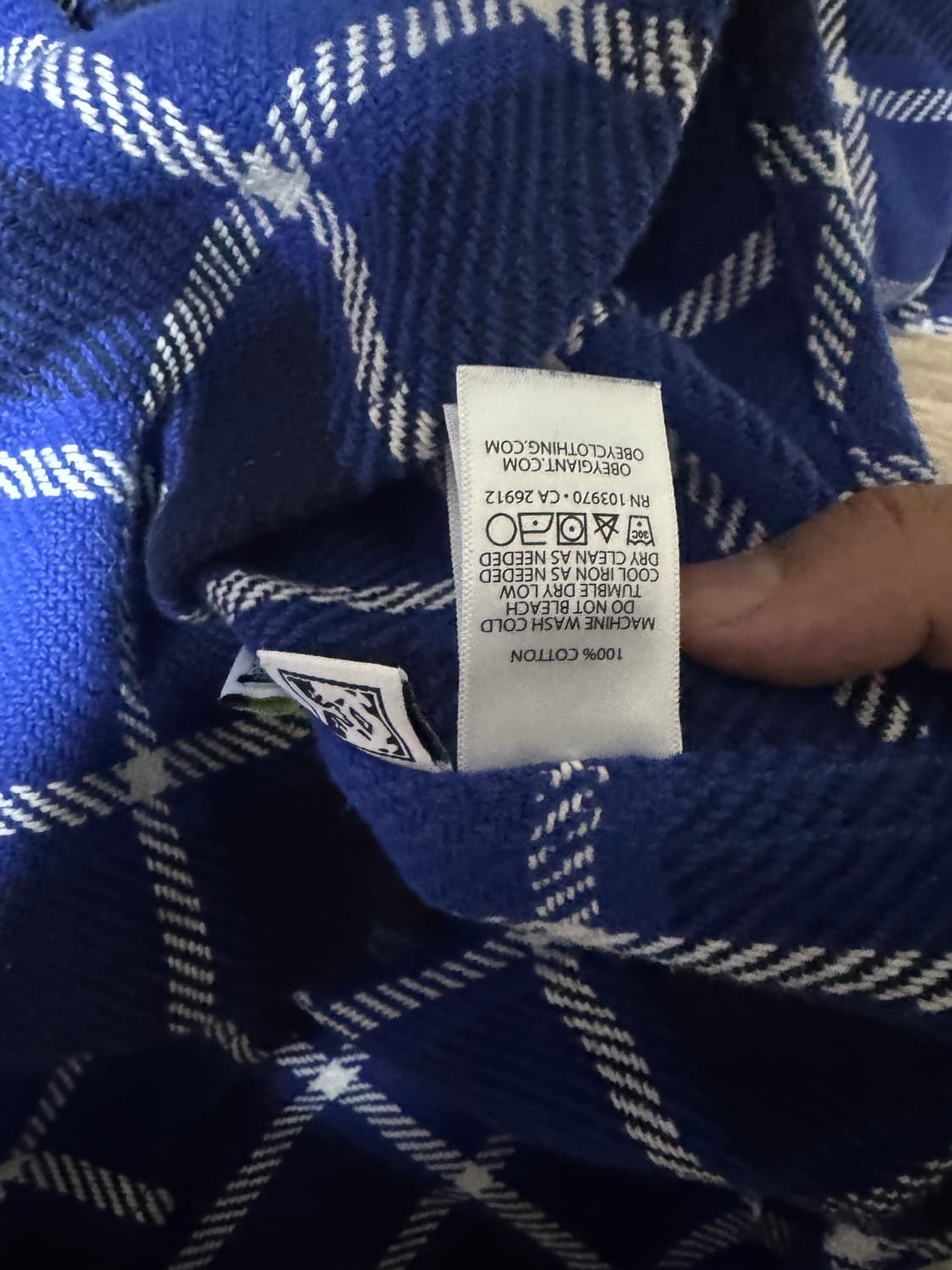 오베이 헤비코튼 체크셔츠 XL 상품이미지4