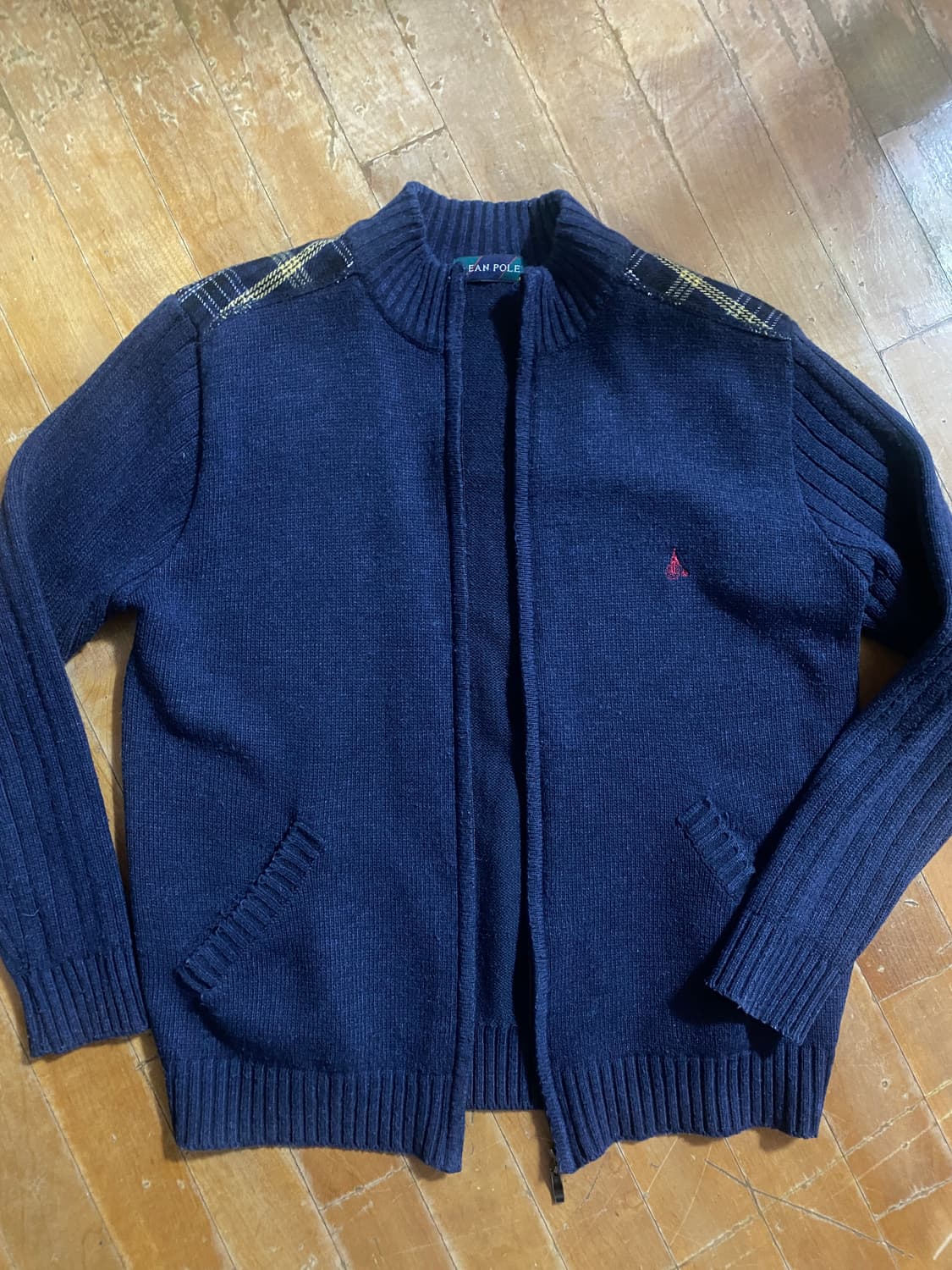 빈폴 남성 네이비 니트 집업 XL  (105) 상품이미지1