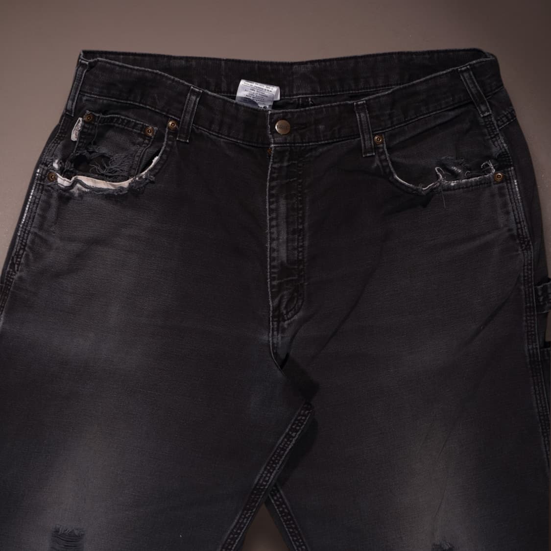 칼하트 카펜터 데님 팬츠 흑청 상품이미지2