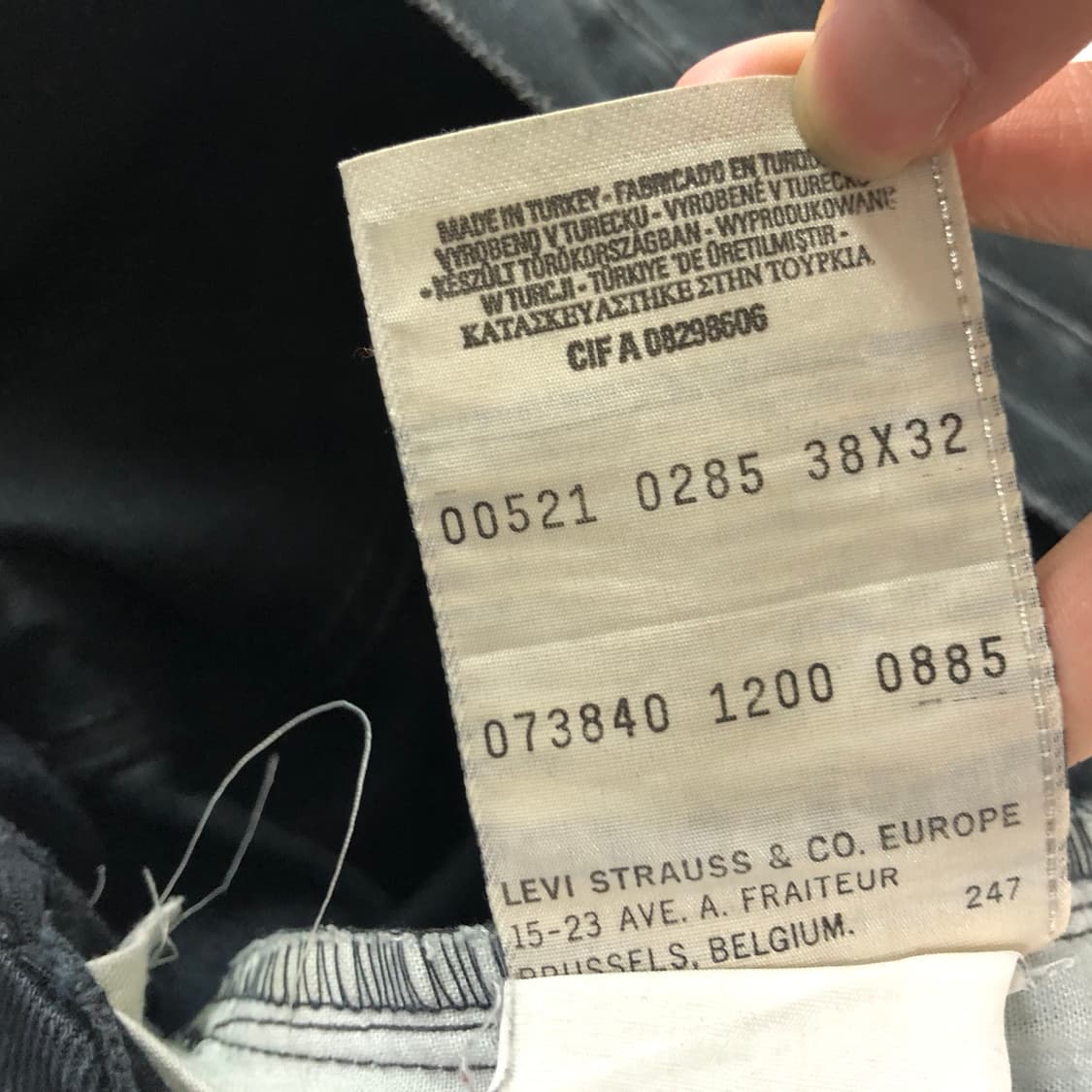 2000s 리바이스 505 흑청 데님팬츠  상품이미지7