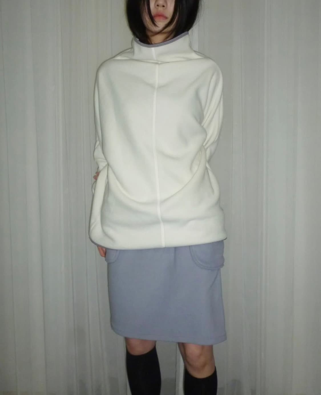 구해요) 지초이 24-006 FLEECE LONG SLEEVE-ivory 상품이미지1