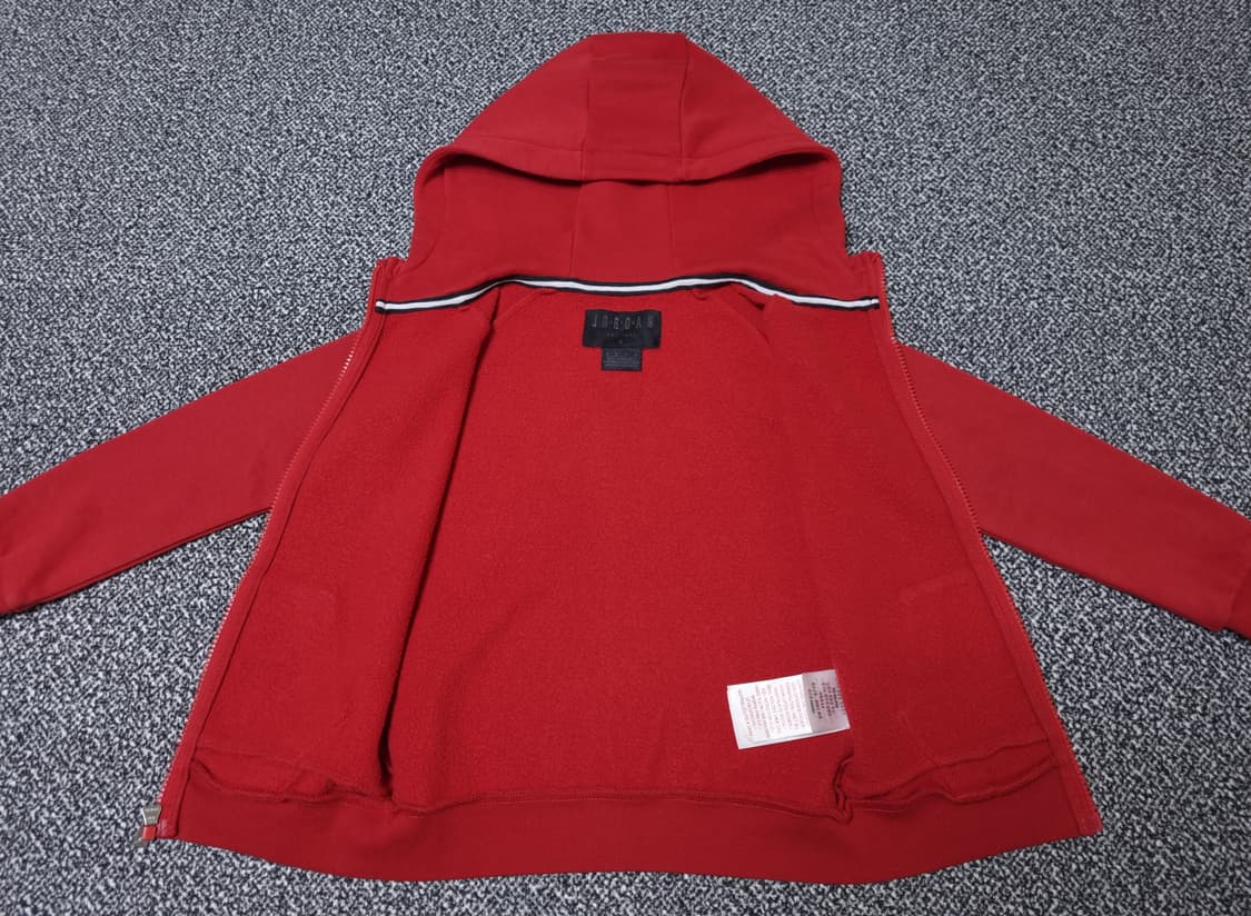 [무료배송][110-115]나이키 키즈 조던 기모 후드 집업 상품이미지5