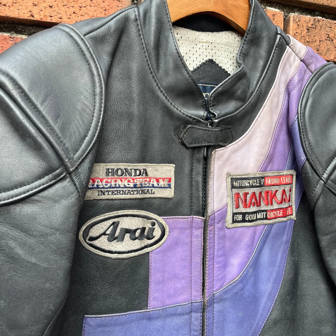 90s 빈티지 올드 가죽 레이싱 자켓 (95) 상품이미지2