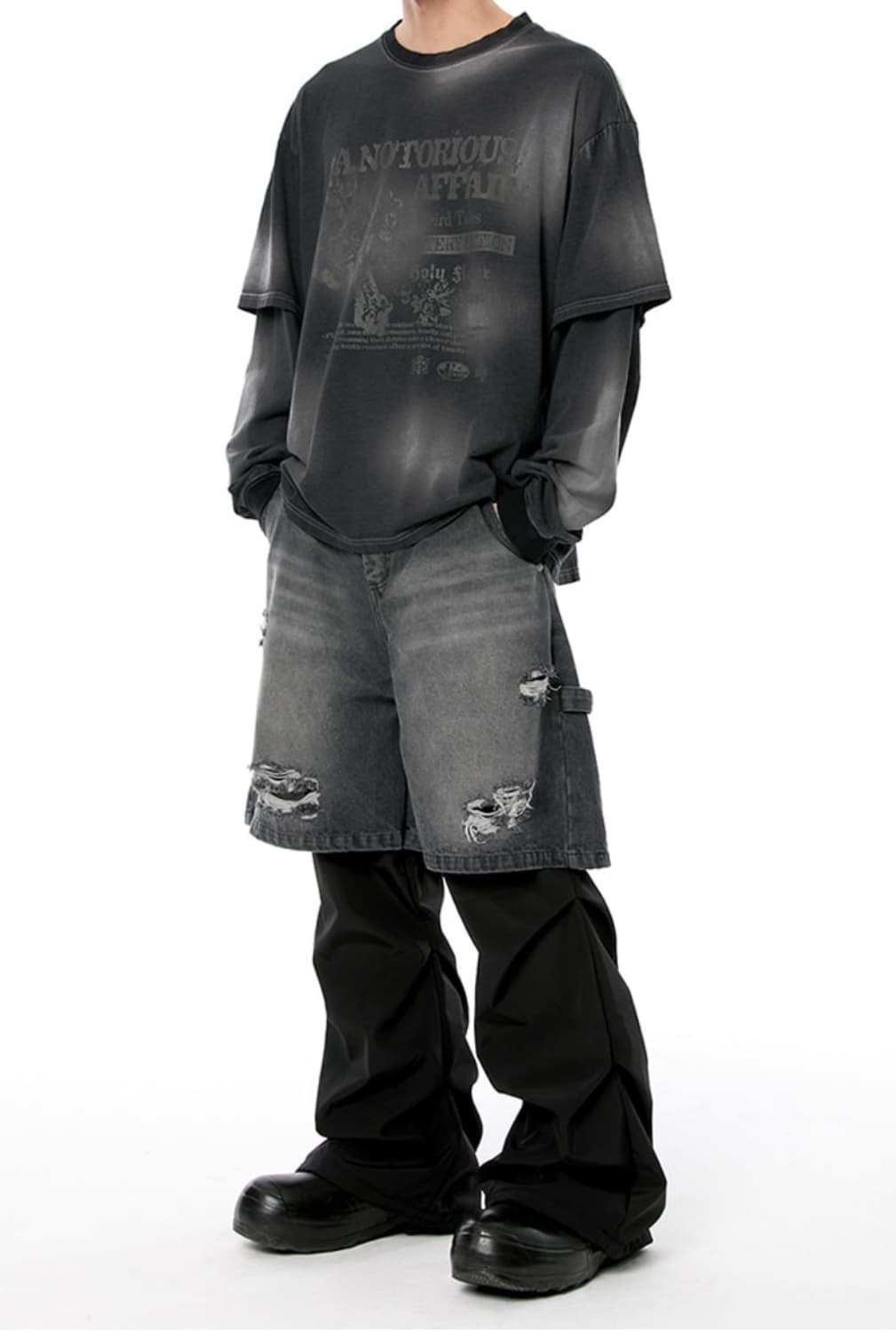 플레버리즘 하이브리드 레이어드데님 트랙팬츠  상품이미지2