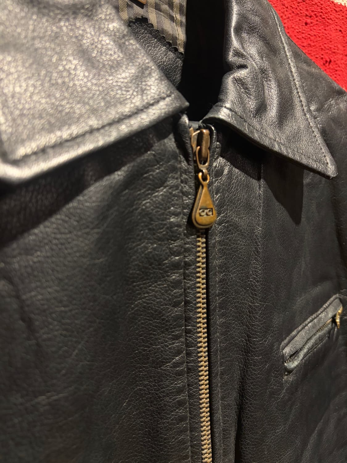 Real sheep leather work jacket /가죽 워크 자켓 상품이미지3