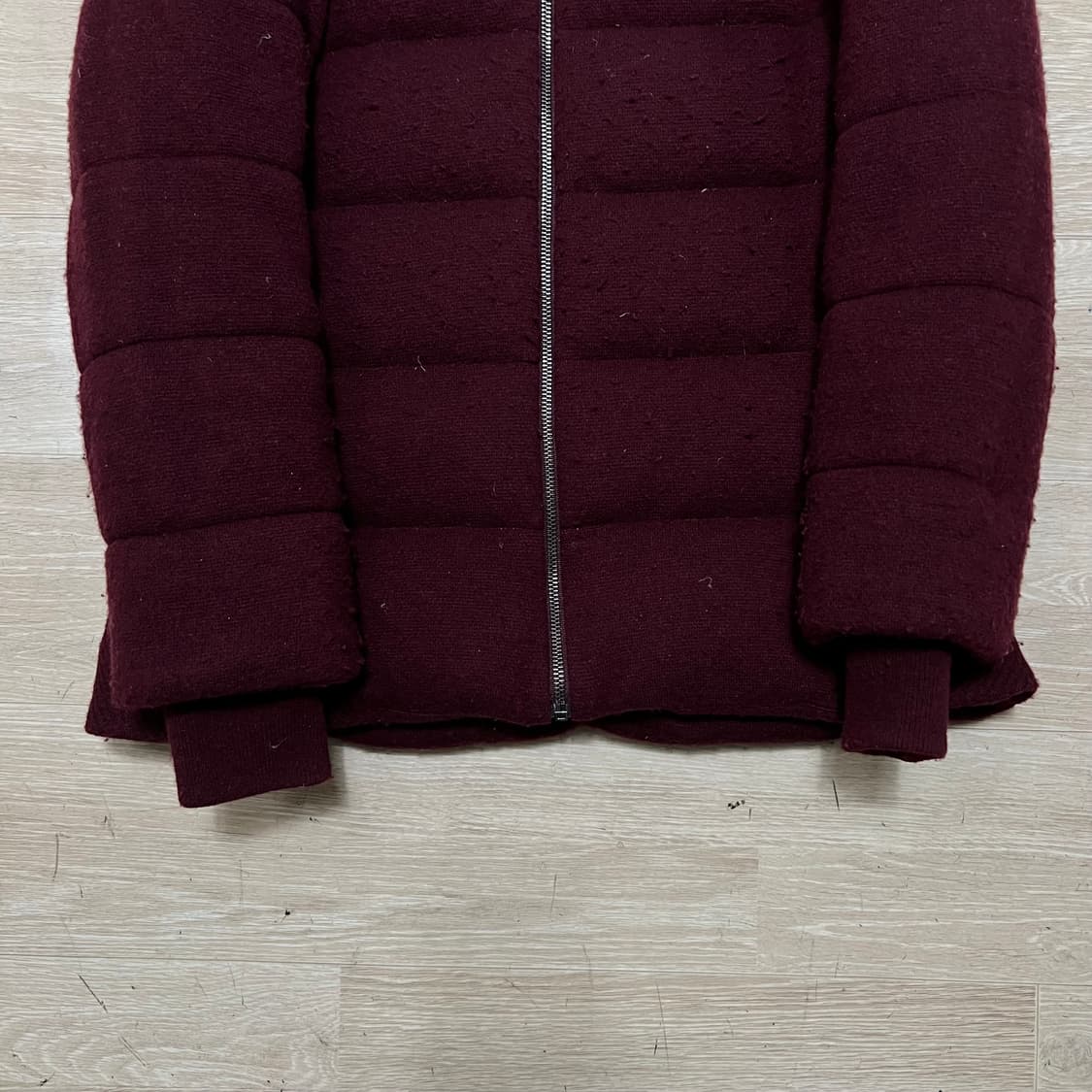장 미쉘 바스키아 여성 구스다운 캐시미어 니트패딩 [버건디] M/95 상품이미지3