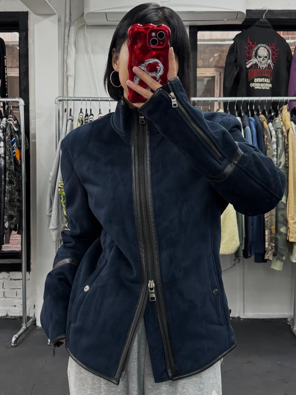 아르마니 익스체인지 스웨이드 레더 자켓 상품이미지2