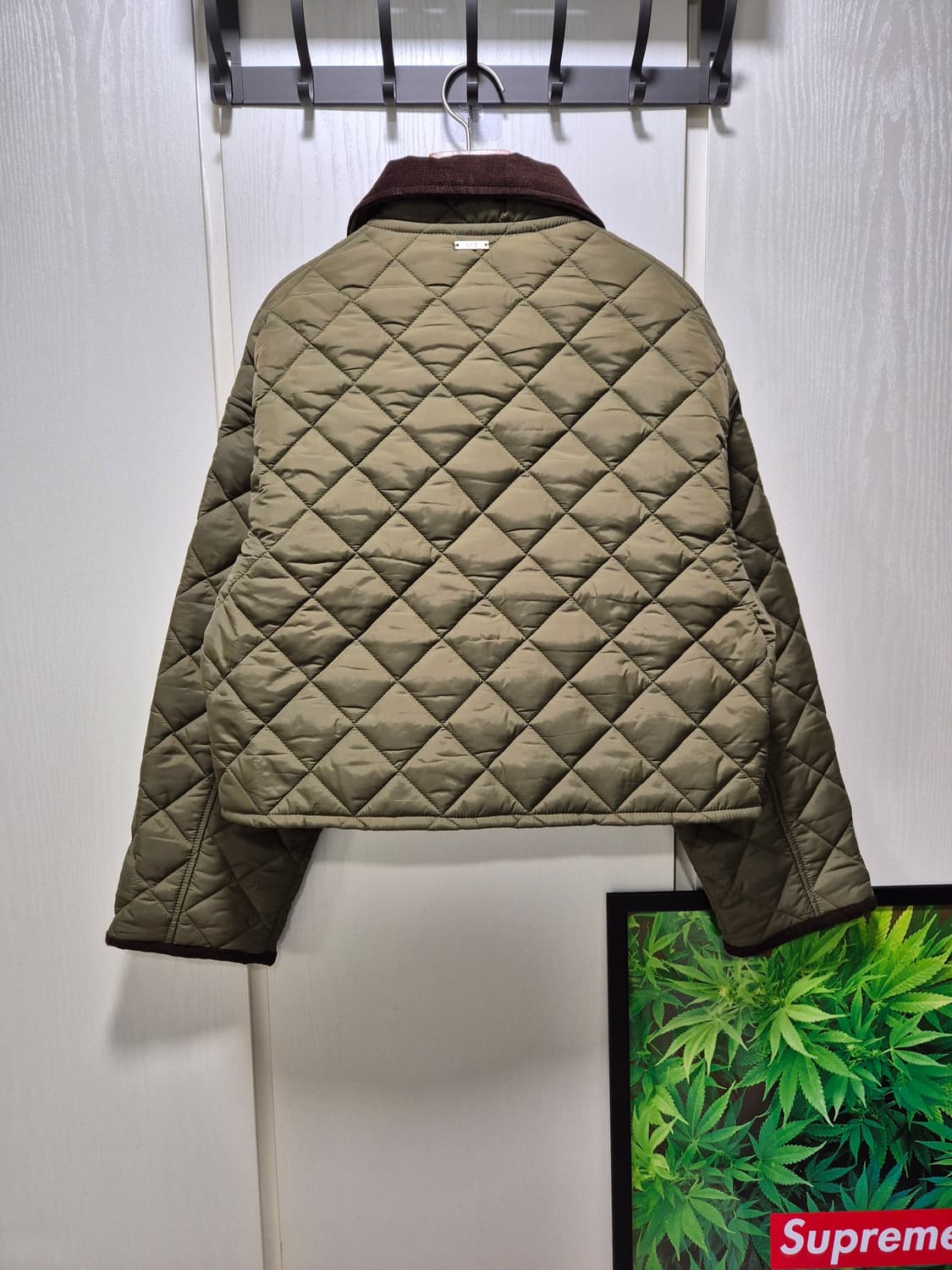 (세일)(새상품)ORO 오로 퀼팅 코듀로이 자켓 카키 상품이미지10