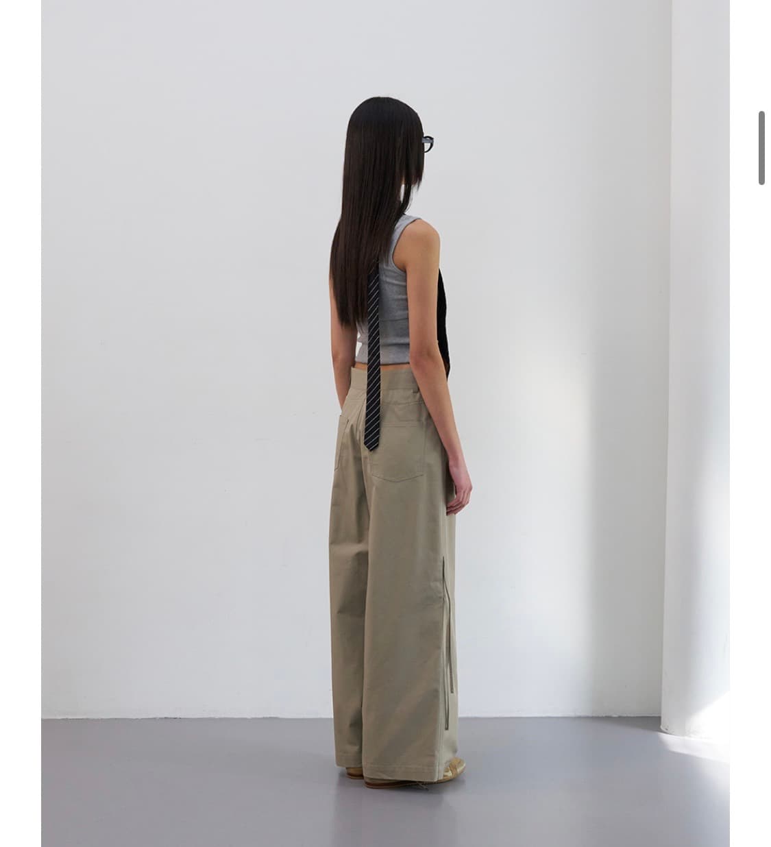 엘씨디씨티엠 strap detail wide trousers새상품 상품이미지2