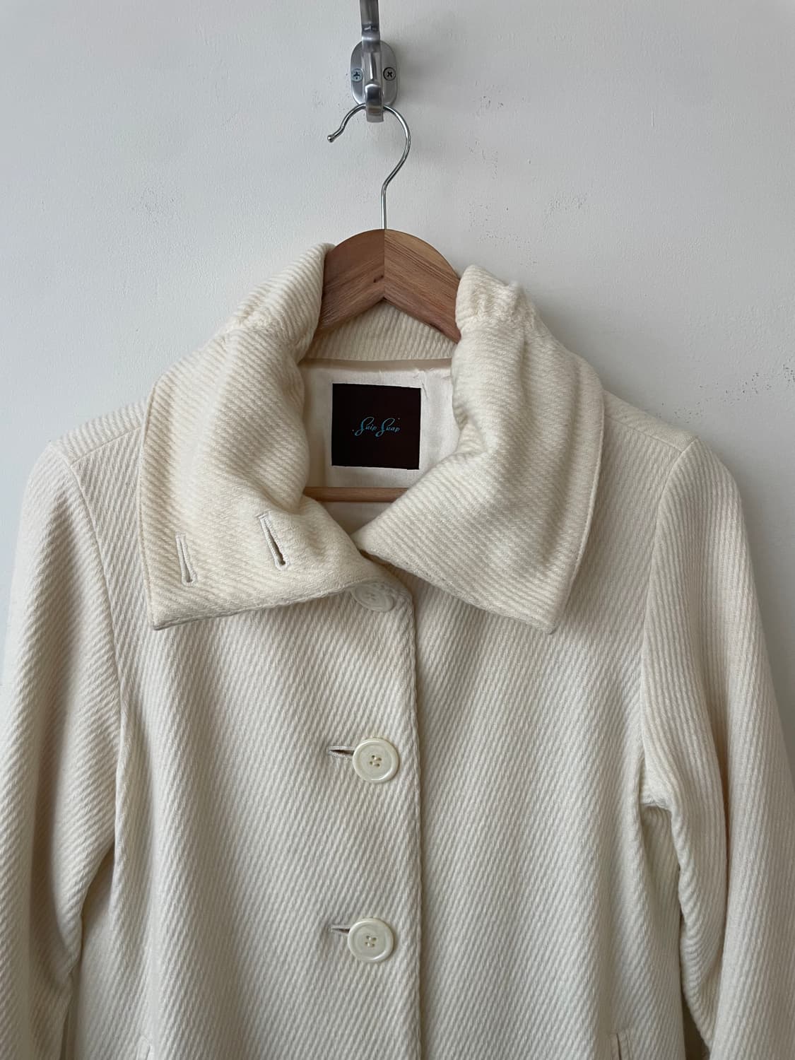 vintage ivory high-neck knit coat 상품이미지7