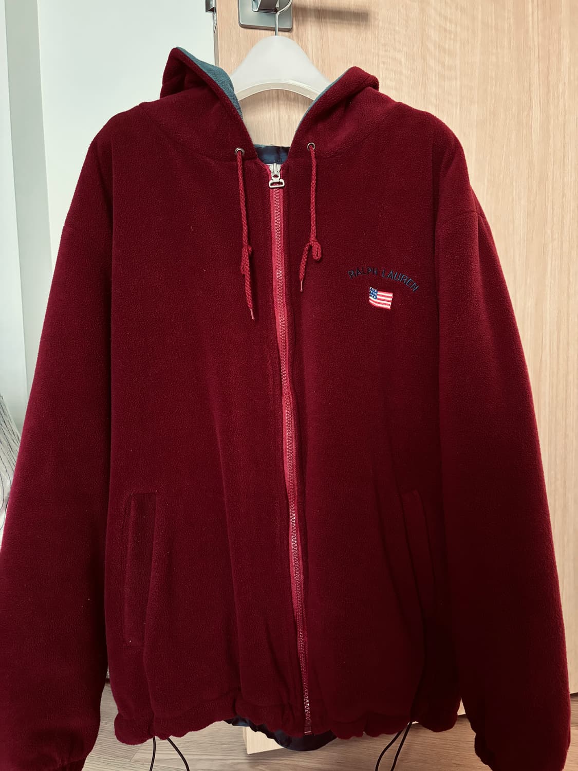 성조기 폴로 랄프로렌 누빔 후리스 후드집업 (유일희귀매물) 빈티지 대장 상품이미지5