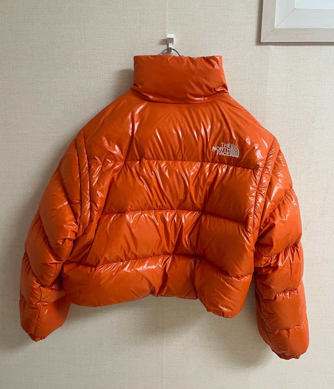 노스페이스 화이트 라벨 글로시 다운 오렌지 M 상품이미지3