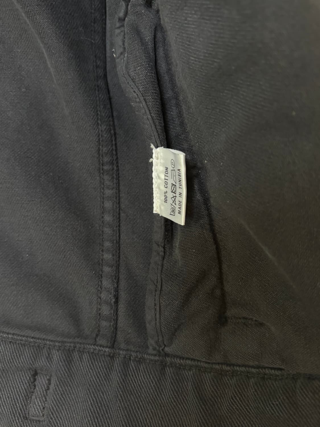 [S] 드리스 반 노튼 14aw 왁스 코팅 데님 자켓 블랙 상품이미지3